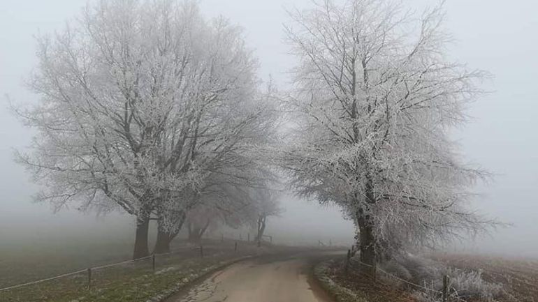 Givre et retour de la grisaille ce mardi