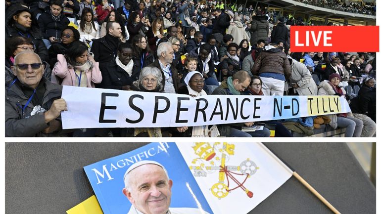 Direct - le Pape en Belgique : le souverain pontife entre dans le stade Roi Baudouin dans la clameur du public