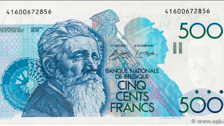 Constantin Meunier illustrait le billet belge de 500 francs, entre 1978 et 1992.