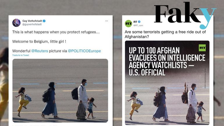 Dynamite et Kalachnikov : Russia Today publie puis supprime une photo retouchée d'Afghans arrivés en Belgique