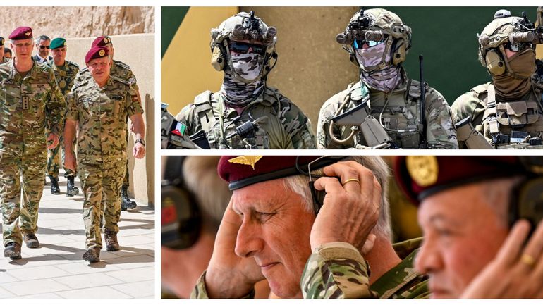 Armée belge en Jordanie : sous le regard du roi Philippe, le régiment des forces spéciales montre son savoir-faire à Amman