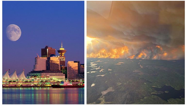 Gigantesques feux de forêt au Canada : les brasiers se rapprochent de grandes villes de l'ouest du pays, comme Vancouver