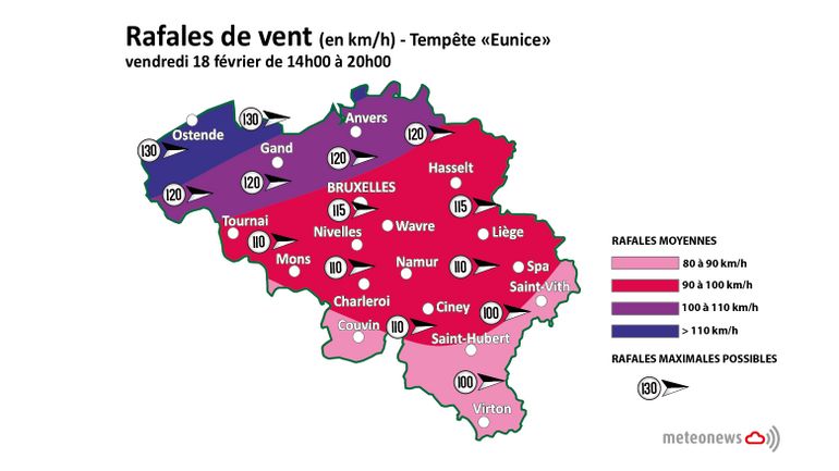 Tempête Eunice : suivez la situation en direct