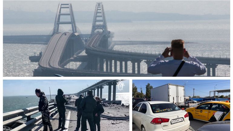 Guerre en l'Ukraine : la circulation est rouverte aux voitures sur le pont de Crimée, les inspections renforcées