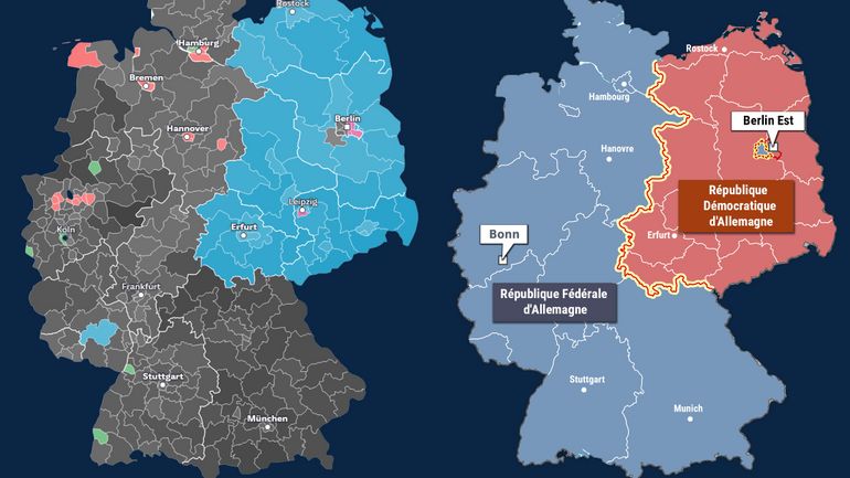 Elections en Allemagne : pourquoi le résultat historique de l'extrême droite se calque-t-il sur les frontières de l'ex-Allemagne de l'Est ?