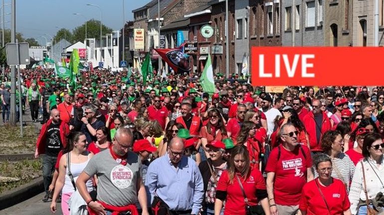 Direct - Grève nationale de ce mardi 29 avril, les images des cortèges à Bruxelles, Liège, Charleroi, Namur et dans le reste du pays