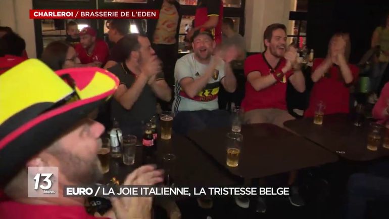 La défaite des Diables, entre joie italienne et tristesse belge à Liège et Charleroi