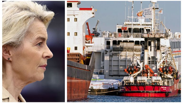 Guerre Israël-Gaza : pour Ursula von der Leyen, le couloir maritime peut permettre de rendre l'aide humanitaire durable