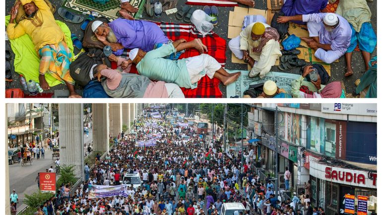 Bangladesh : les rues de la capitale, Dacca, saisies par la fièvre de la contestation