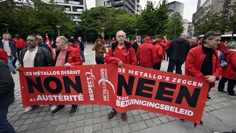 Manifestations de la FGTB contre l'austérité dans les grandes villes ce lundi : 300 militants rassemblés à Bruxelles