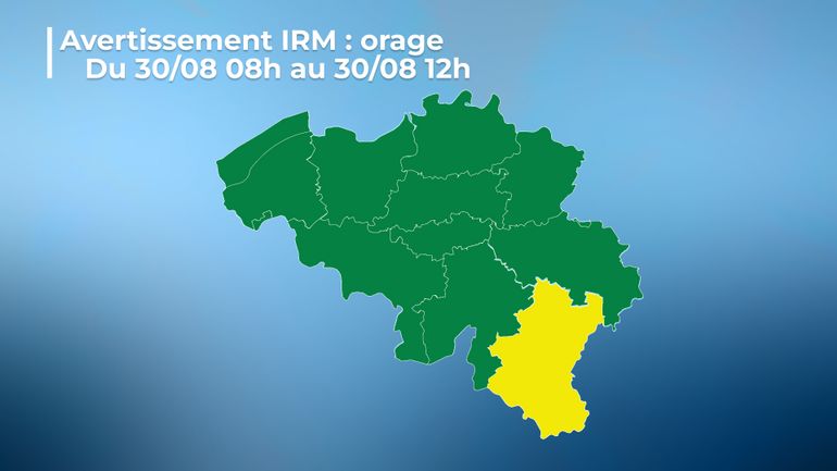 Orages : avertissement jaune en province de Luxembourg, le numéro 1722 activé