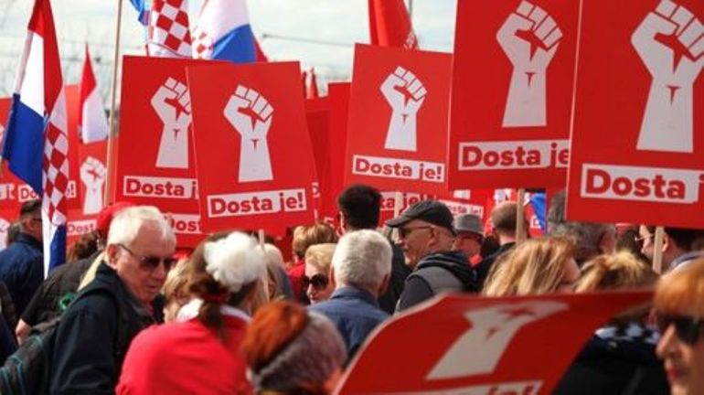 Croatie : manifestation contre le gouvernement à l'approche des élections
