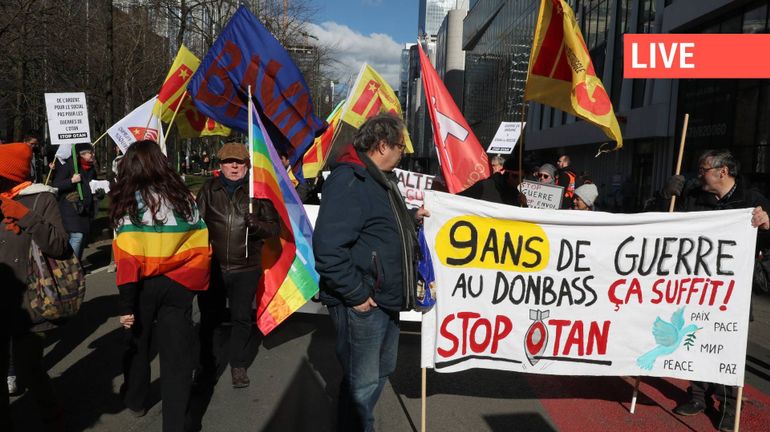 Direct - Guerre en Ukraine : un millier de personnes dans les rues de Bruxelles pour la paix en Ukraine