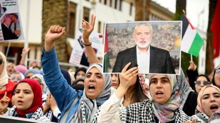 Guerre Israël-Gaza : des milliers de Marocains manifestent après la mort du chef du Hamas en Iran