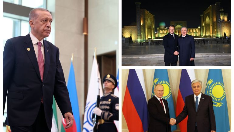 Géopolitique : Poutine, Erdogan, Macron, Raïssi& les capitales d'Asie centrale face à un défilé de chefs d'Etats
