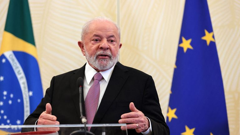 Le président brésilien Lula à Bruxelles : 