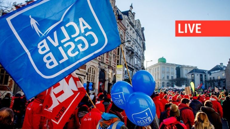 Direct - Manifestation nationale ce 13 janvier : plus de 30.000 manifestants à Bruxelles, 4 policiers blessés lors d'un incident avec des pompiers