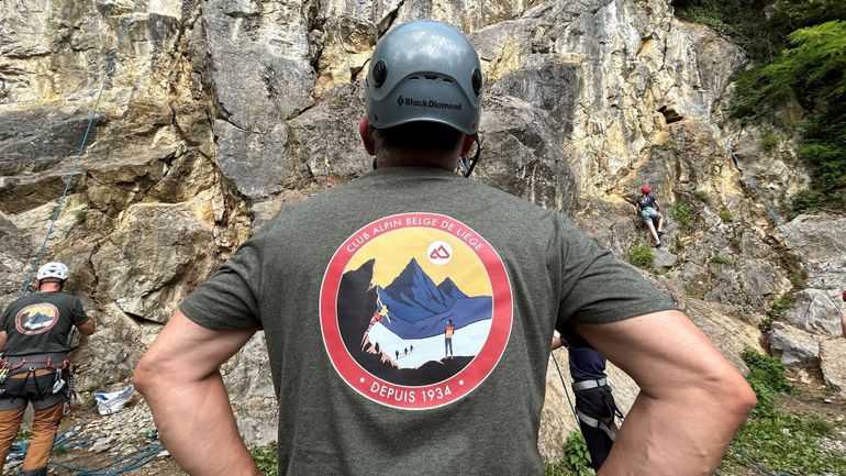 A Flémalle, une falaise d'escalade se donne des airs de montagne