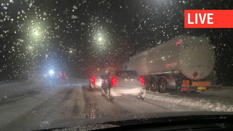 Direct – Neige en Belgique : l’IRM lance un avertissement aux conditions glissantes ce matin, alerte routière maintenue en Wallonie