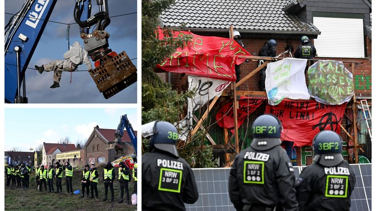 Mines de lignite en Allemagne : la police poursuit l'évacuation du village (en sursis) de Lützerath