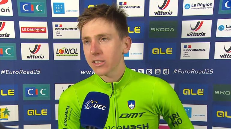 Euro de cyclisme – Tadej Pogacar : "Les Belges étaient trop nombreux alors j’ai attaqué"