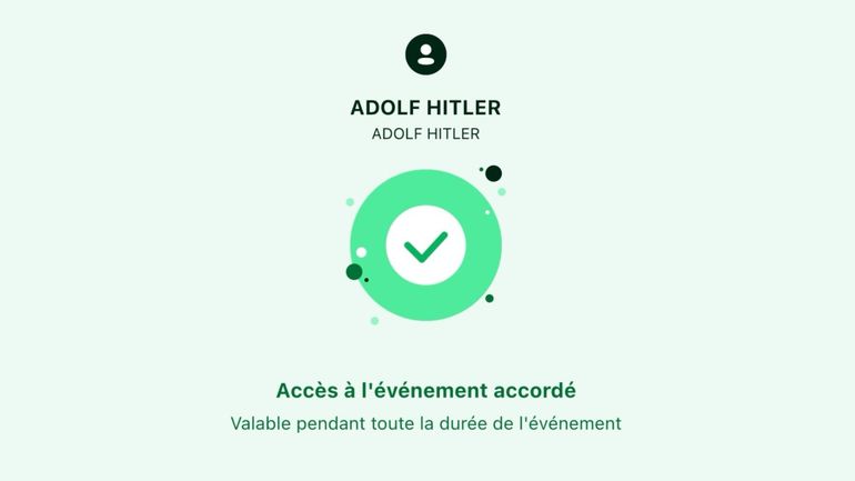 Un Covid Safe Ticket au nom d'Adolf Hitler, validé par l'application Covidscan: comment l'expliquer ?