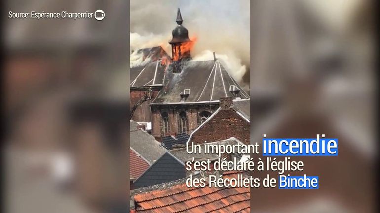 Incendie des Récollets à Binche (vidéo) : à cause des squatteurs ? Trois départs de feu ont été constatés