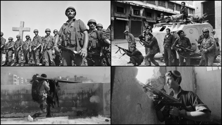 Photographies prises lors de la guerre civile au Liban entre 1975 et 1990.