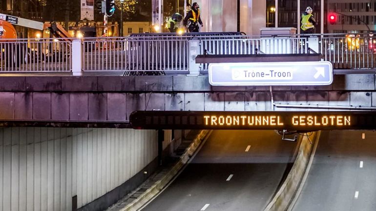 Les travaux du tunnel Trône se feront uniquement de nuit à partir de novembre