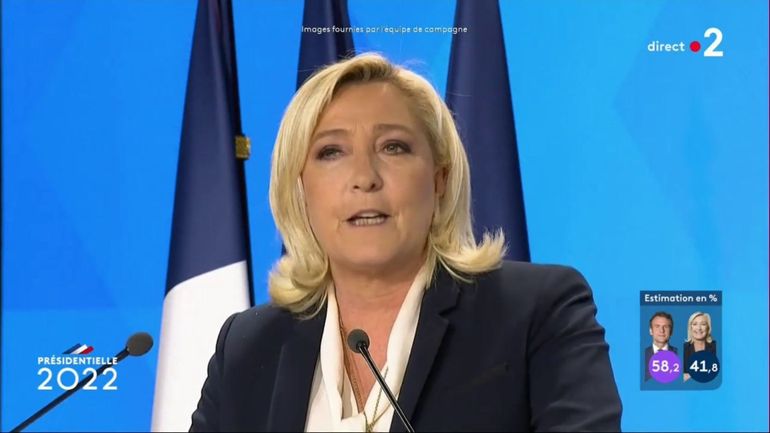 Présidentielle 2022 : avec 42% au second tour, Marine Le Pen qualifie son score d'