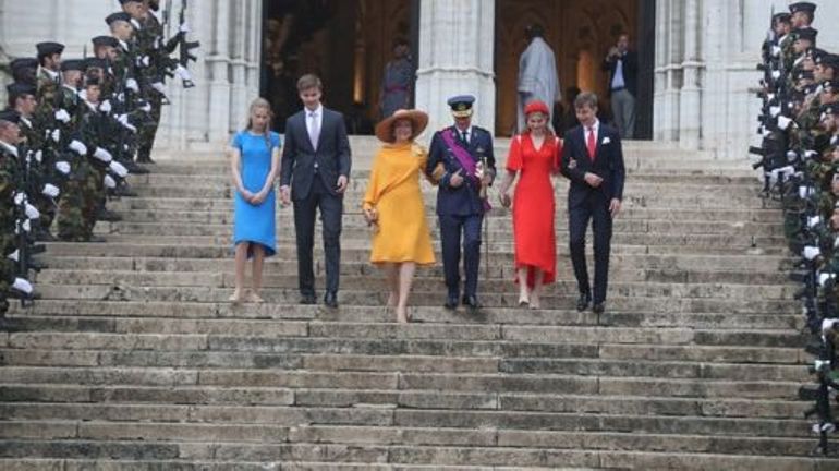 Le couple royal assiste au Te Deum à Bruxelles