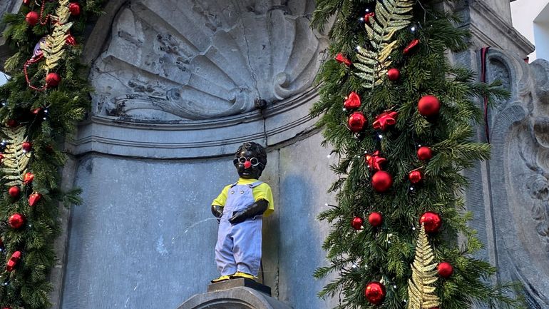 Les Restos du Coeur ont habillé Manneken Pis à l'occasion de leur 36ème anniversaire