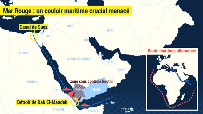 Mer Rouge : menace d'intervention militaire contre les Houthis s'ils poursuivent leurs attaques contre les navires