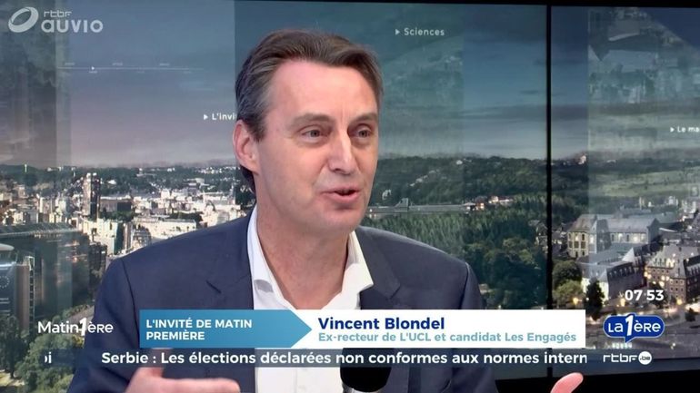 Vincent Blondel, ex-recteur de l'UCLouvain et candidat pour Les Engagés : 