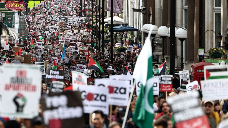 Guerre Israël-Gaza : à Londres, une centaine de milliers de manifestants réclament la fin des hostilités