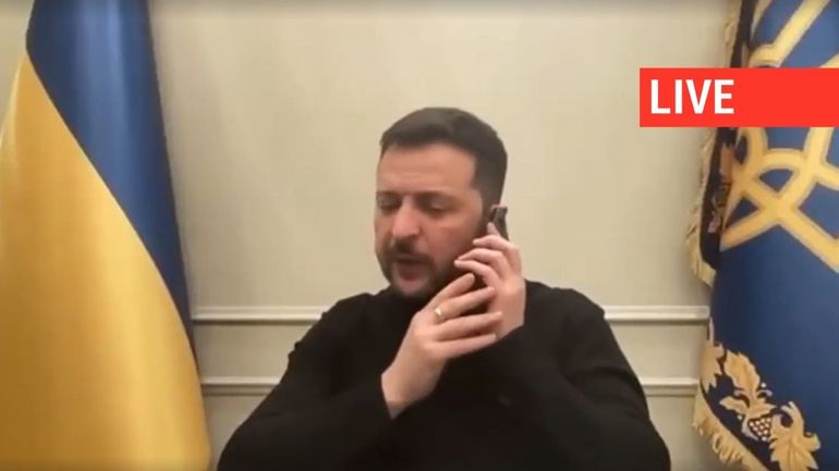 Direct - Guerre en Ukraine : Zelensky interrompu en pleine conférence de presse par un appel de Macron