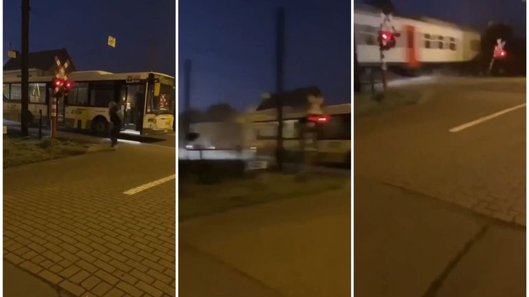 Le pire évité à Zedelgem : un bus De Lijn en panne percuté par un train, tous les passagers évacués à temps