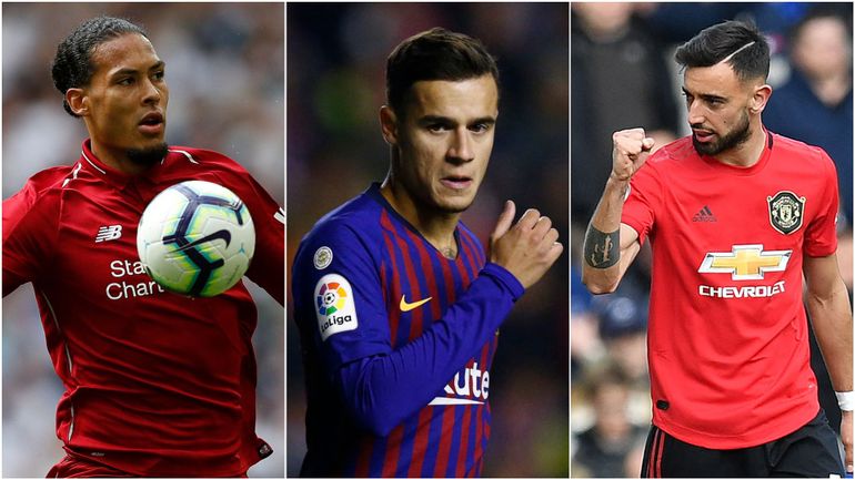 Virgil van Dijk, Bruno Fernandes et quelques flops : le top 10 des plus gros transferts hivernaux