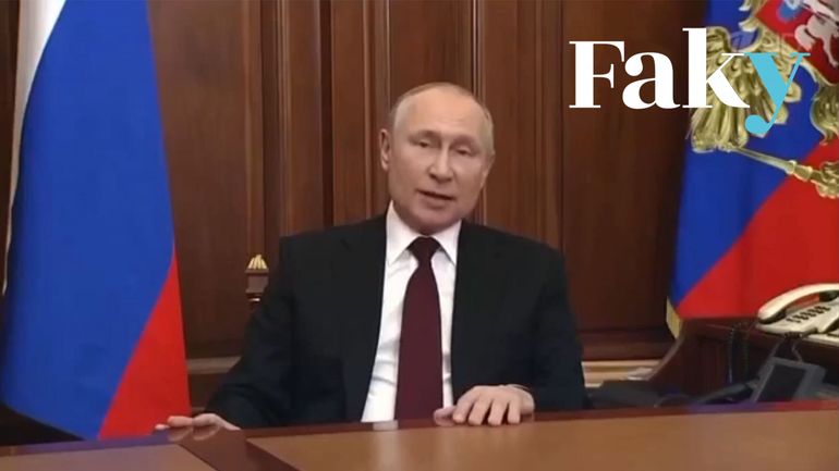 Ce faux discours de Vladimir Poutine annonçant 