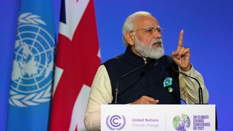 Cop26 : l'Inde atteindra la neutralité carbone en 2070, annonce Modi