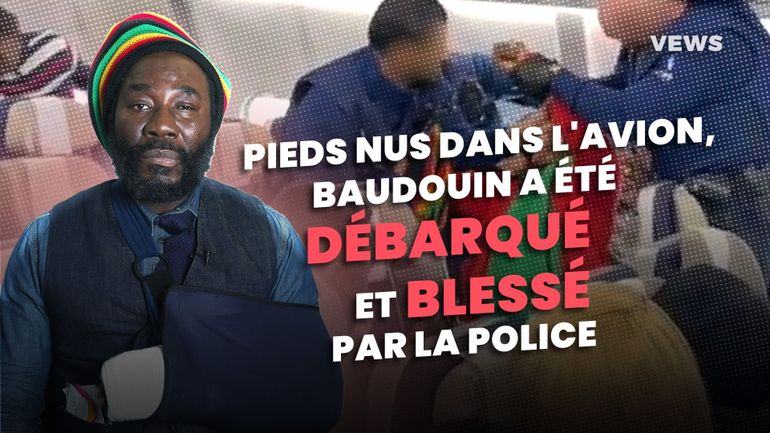 Pieds nus dans l'avion, Baudouin a été débarqué de force et blessé par la police