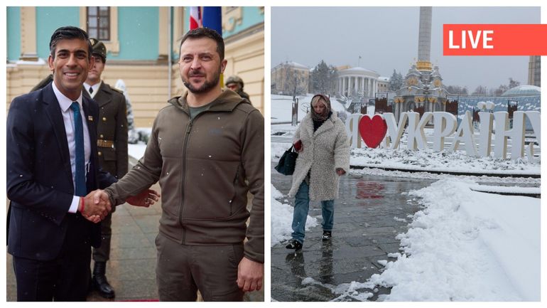 Direct - Guerre en Ukraine : le Premier ministre britannique en visite surprise à Kiev alors que la capitale se couvre d'un manteau blanc