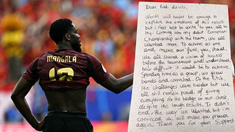 "Je suis convaincu que nous vous rendrons fiers un jour" : la lettre ouverte d’Orel Mangala aux Diables Rouges