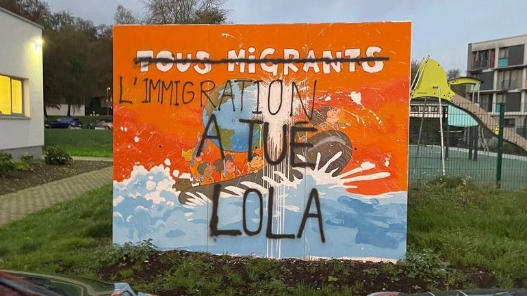 La fresque de Mawda à nouveau vandalisée à La Louvière : 