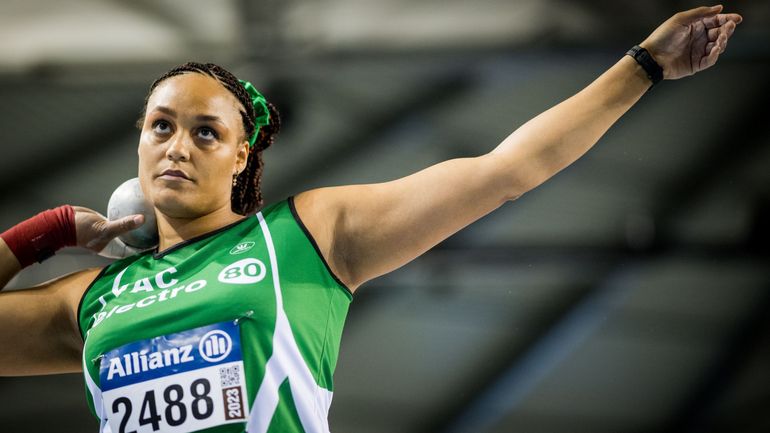 Lancement du poids : Jolien Boumkwo bat à nouveau son record de Belgique en salle, mais elle n'ira pas à l'Euro