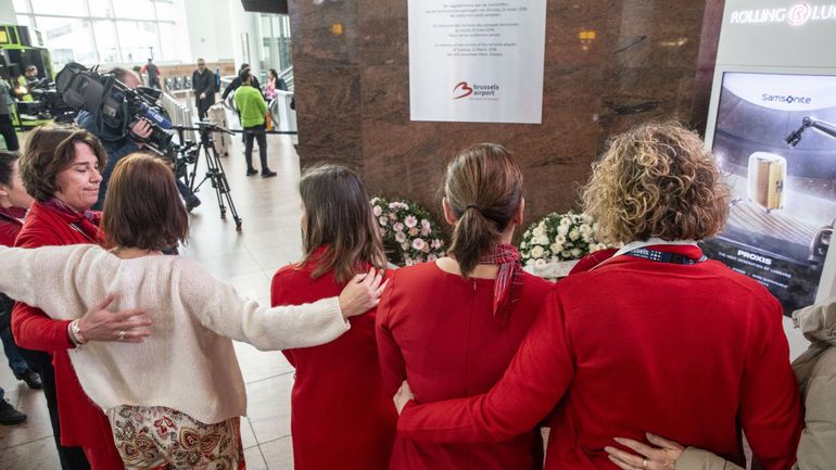 Commémoration des attentats de Bruxelles à l'aéroport, à la station de métro Maelbeek et à Schuman