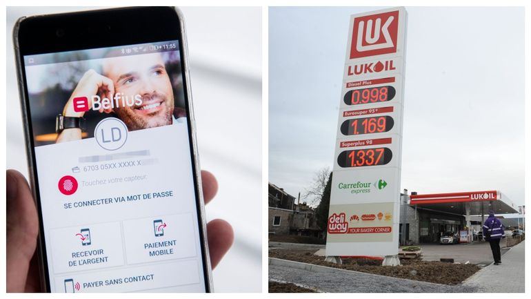 Belfius désactive les paiements de carburant depuis son application mobile dans les stations-service Lukoil