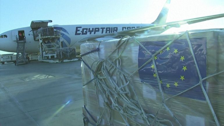 Guerre Israël-Gaza: un avion européen d'aide humanitaire a quitté Ostende pour l'Égypte