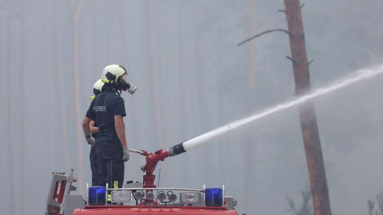 Allemagne : quelque 150 pompiers combattent un feu de forêt dans un parc national