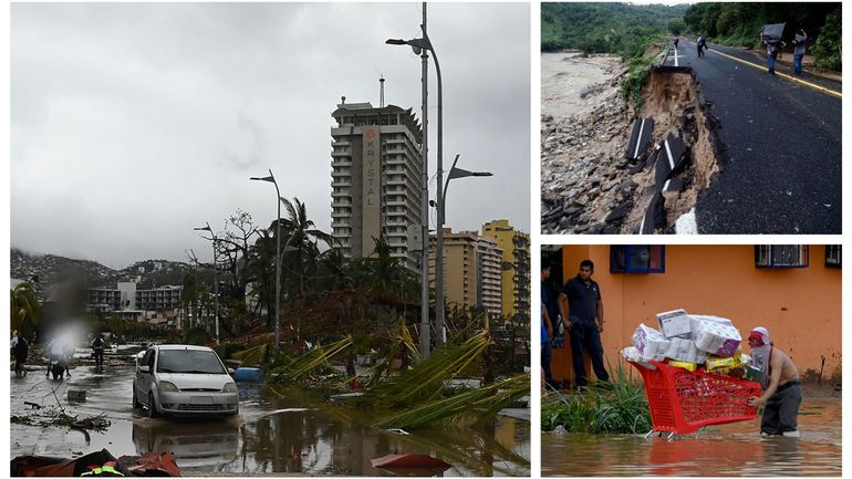 Au Mexique, Acapulco partiellement dévastée par un puissant ouragan : 27 morts et un pont aérien humanitaire